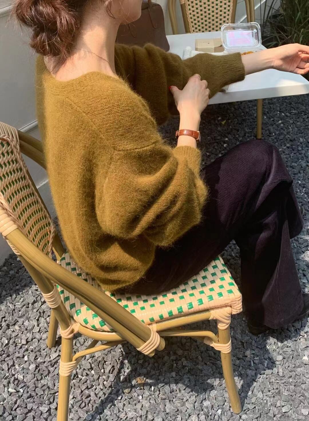 シャギーニットカーデ　AJ2205-508