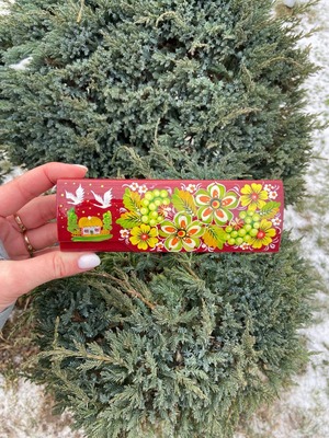 ペトリキフカ塗り　サングラス/眼鏡ケース（ホメンコ作）