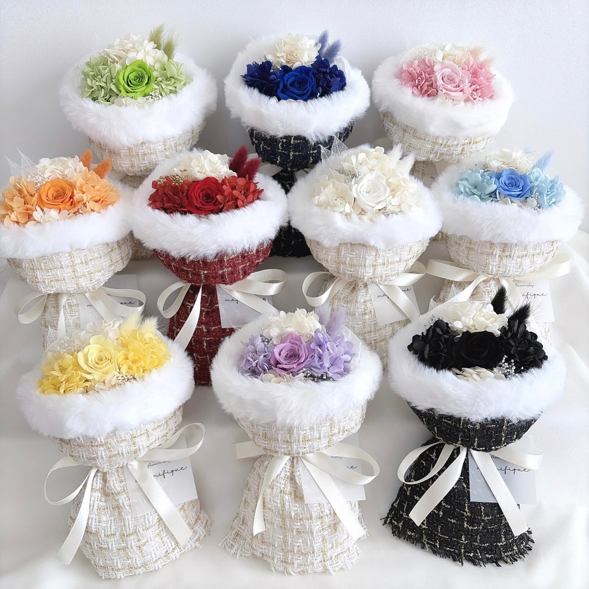 【冬季限定】tweed×fur bouquet