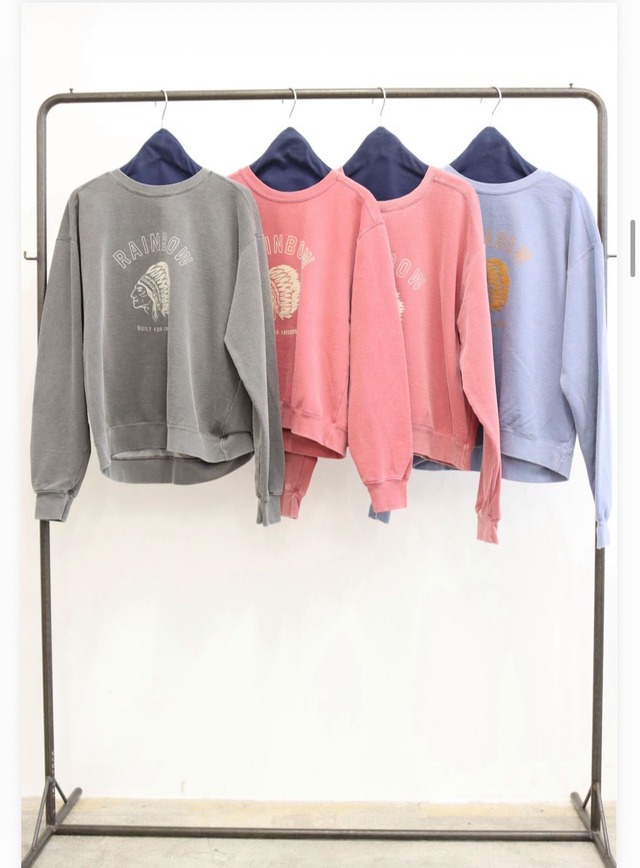 [予約販売] LE MELANGE  ルメランジュ　フロッキープリント裏起毛トレーナー　8651006 (10/中〜10/末入荷予定)