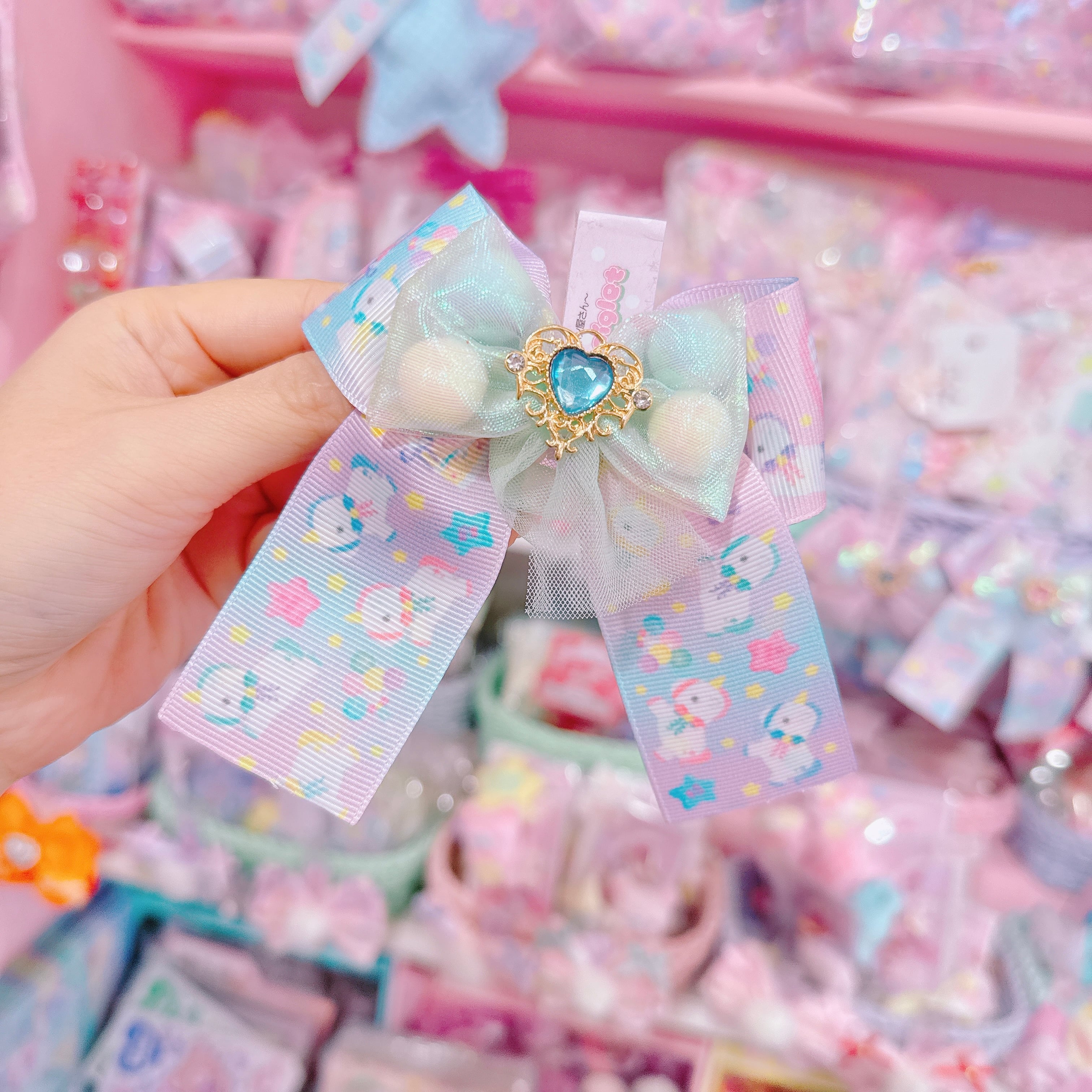 【R37】37-11リボンヘアクリップ