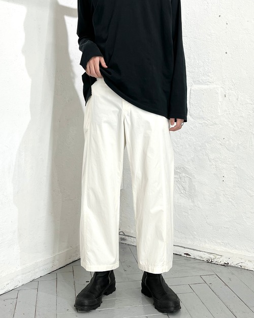 2017SS Y's (Yohji Yamamoto) Cotton Wide Cropped Pants