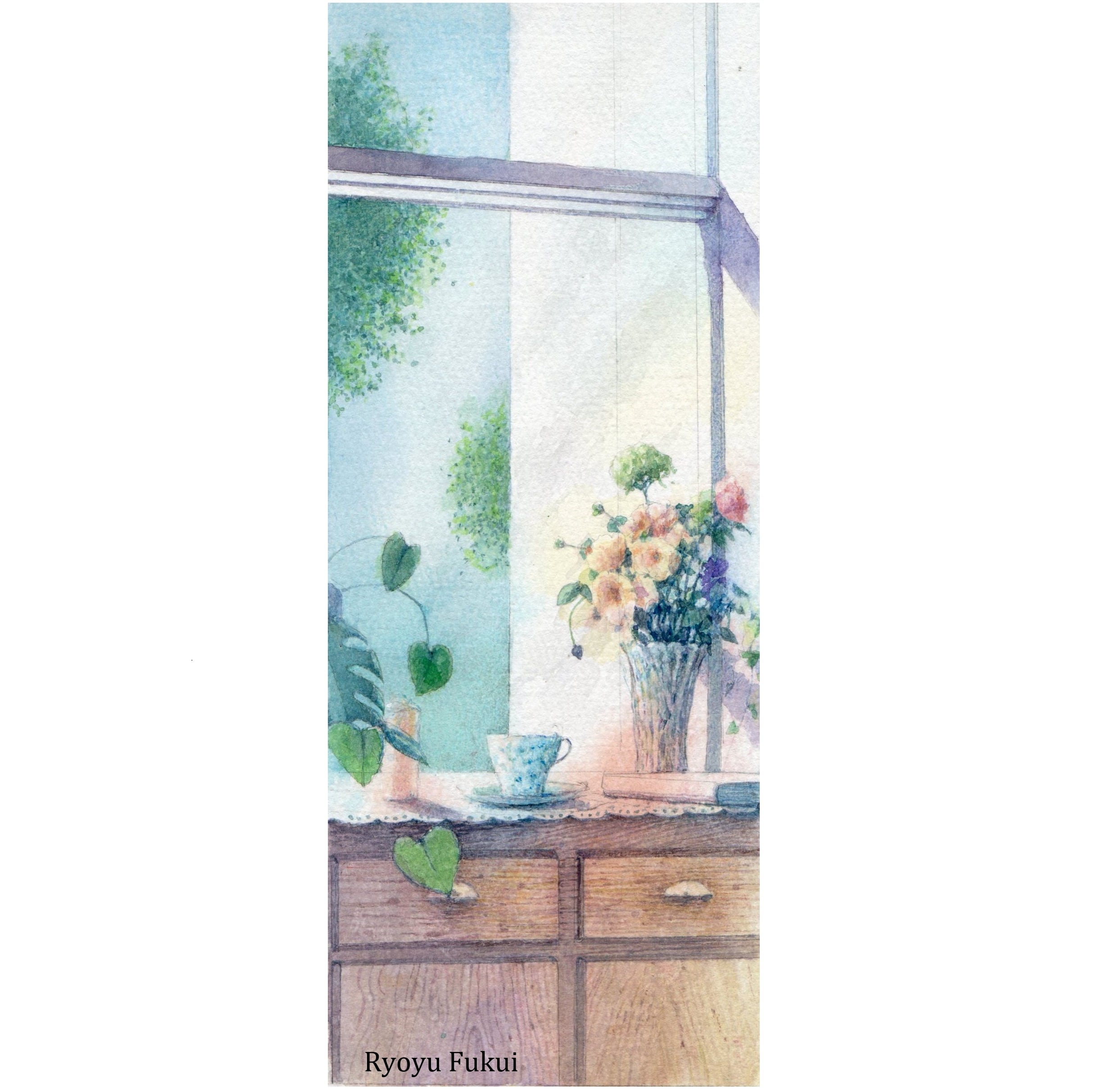 窓辺の光 | 福井良佑の水彩画 Store