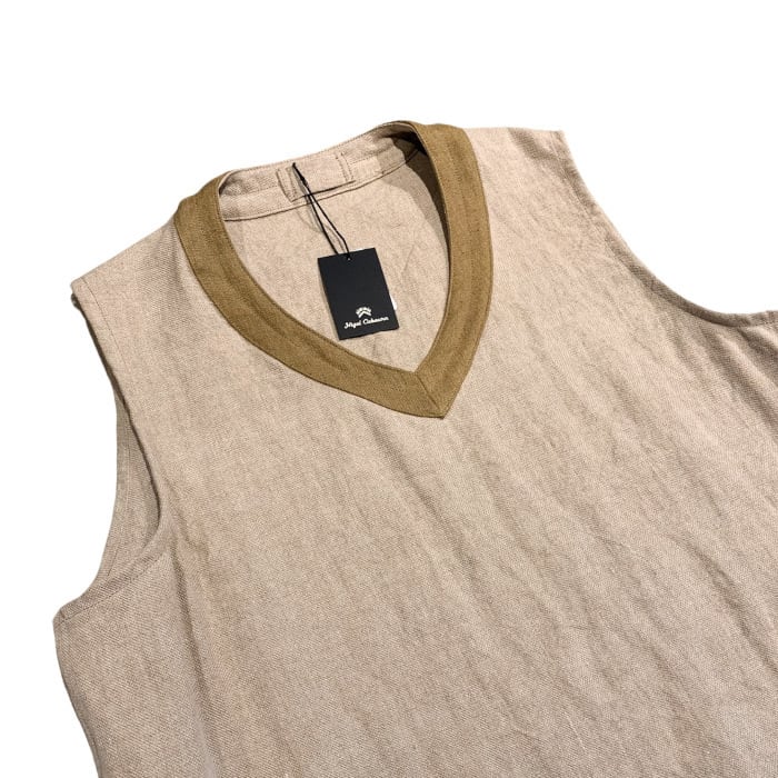 Nigel Cabourn / FRENCH HOSPITAL VEST REVERSIBLE - LINEN