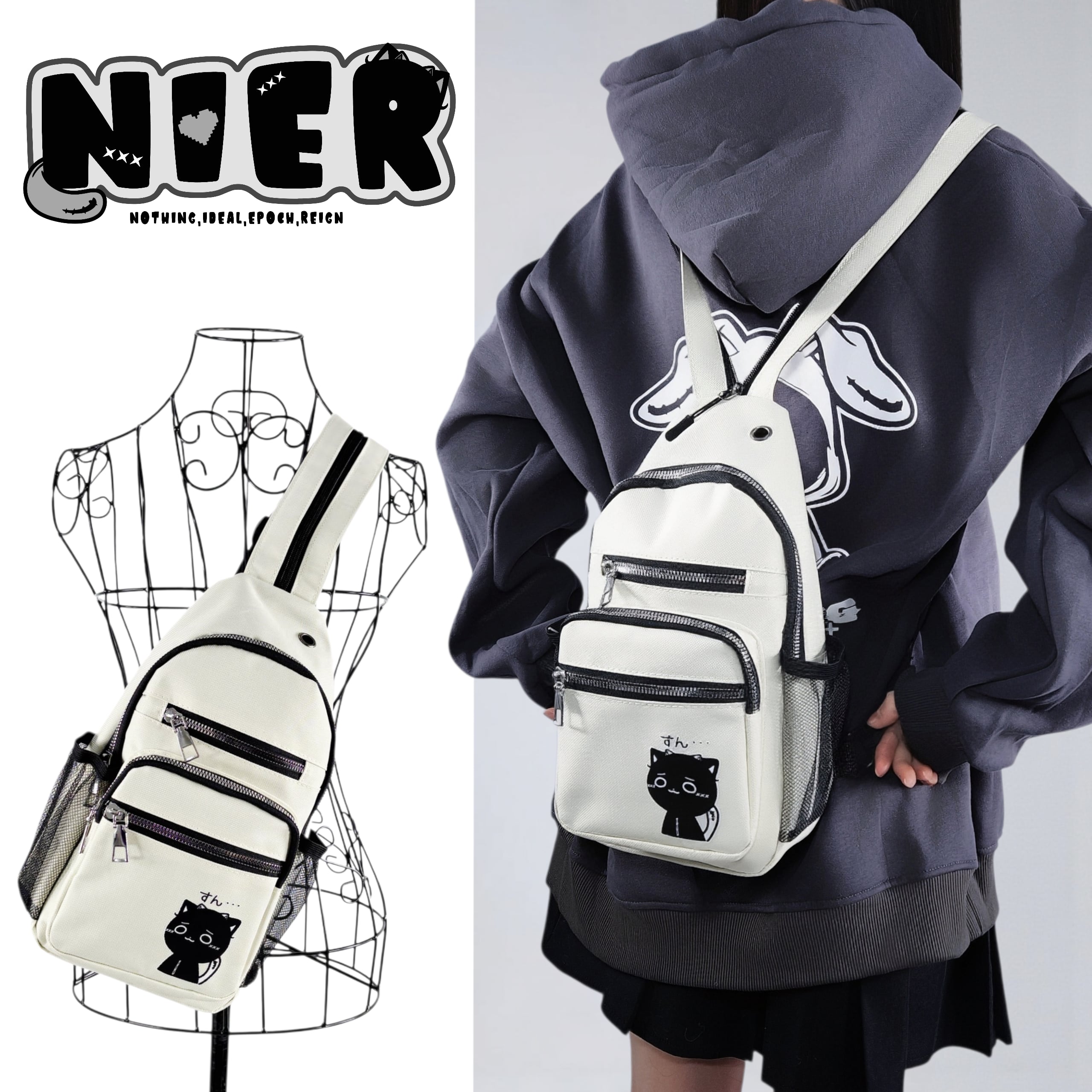 NieR 軽量STUDS SHOULDER BAG NieR SHOULDER BAG Replicant ショルダー 