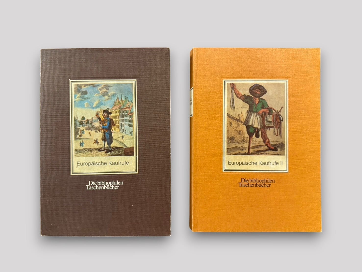 【ISYM/SF072】【Die bibliophilen Taschenbücher Nr.163&172】Europäische Kaufrufe , in 2 volemes(1980) /C. P.Maurenbrecher