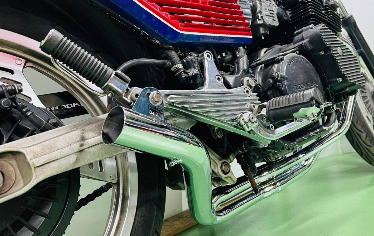 ホンダCBX400F 入れ直さ CBR400F ステンレス手負け サタケ マフラー 