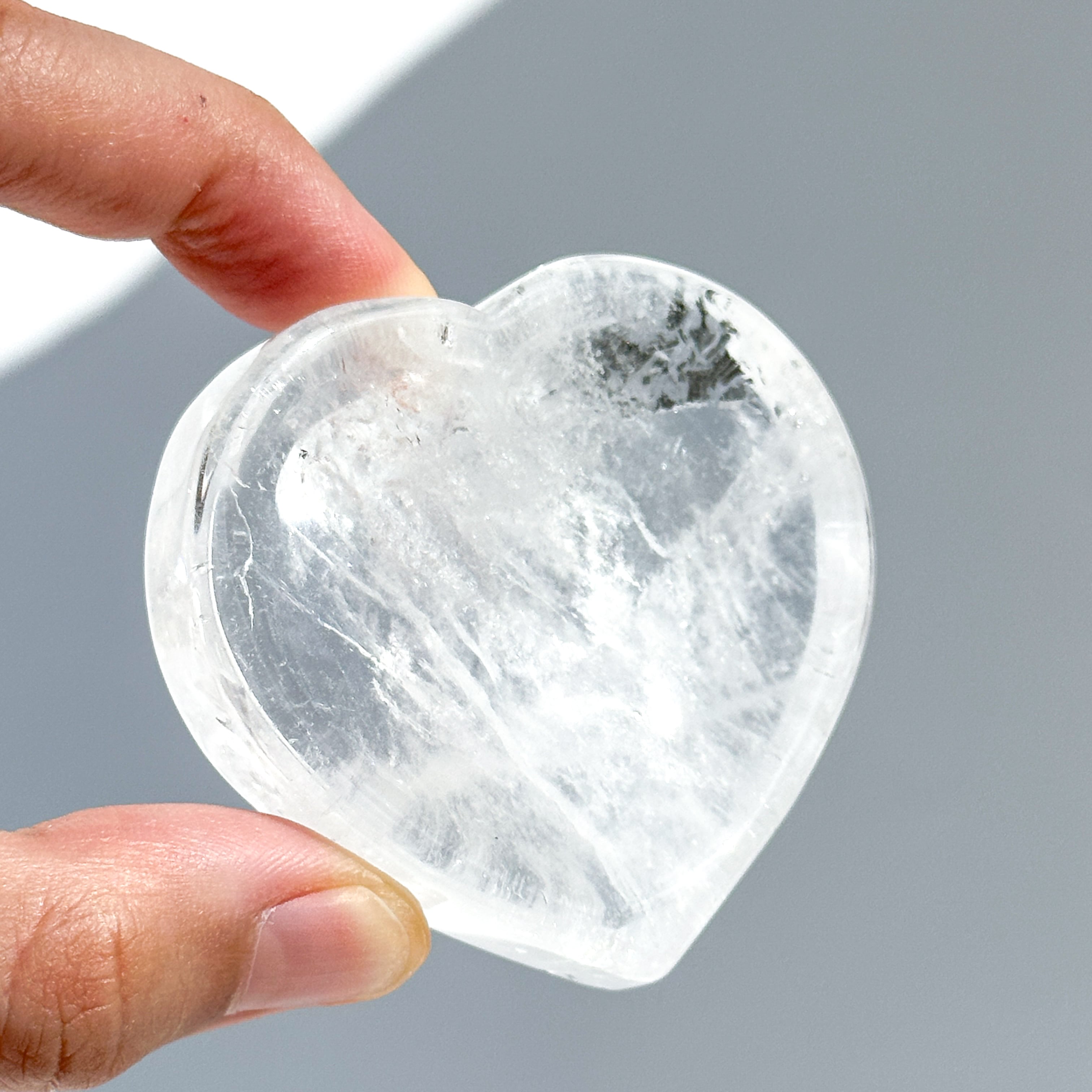 クリアクォーツハート型のうつわ 51◇ Clear Quartz ◇ 天然石・鉱物