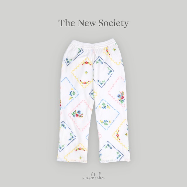 即納【The new society 】Jacinthe Pant Multicolor Embroidery / パンツ / ニューソサエティ