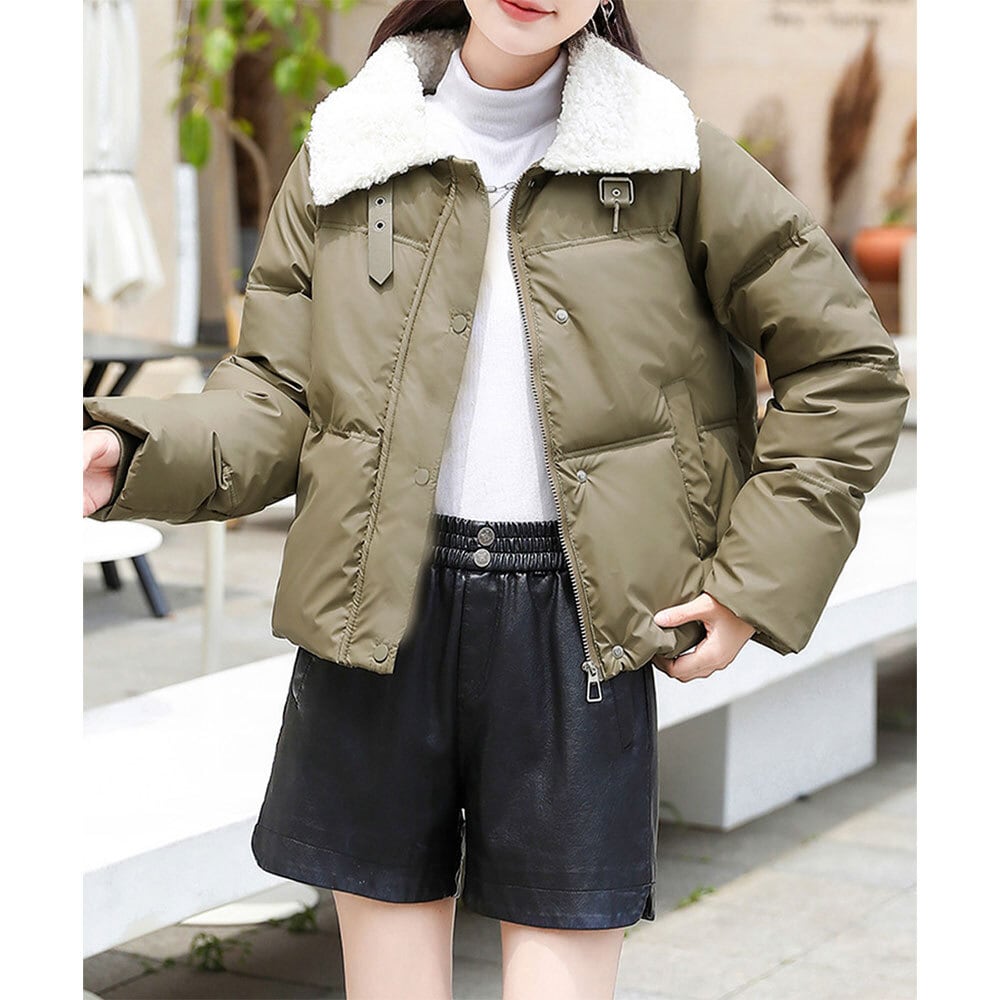 ボア襟 ダウン ジャケット レディース 秋冬 防寒 保温 中綿 おしゃれ