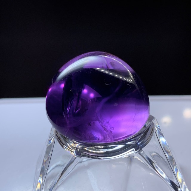 レア！一点物♪ぷっくりタイプ♪超透明！大型♪宝石質アメジストルース