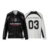 ストリート GLFS Vネックメッシュ スポーツロングTシャツ T1808