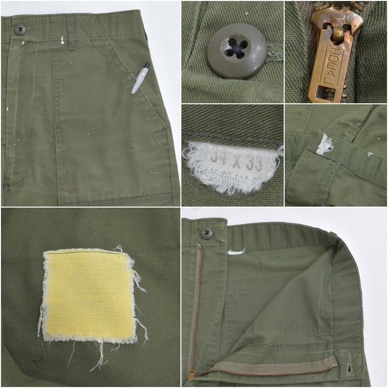 70～80s U.S.ARMY 米軍 OG107 ユーティリティパンツ ペイント デザイン