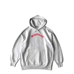 MOUNTAINS 12.0oz へヴィーウェイト 裏起毛スウェット / Pullover hoodie  / Ash gray