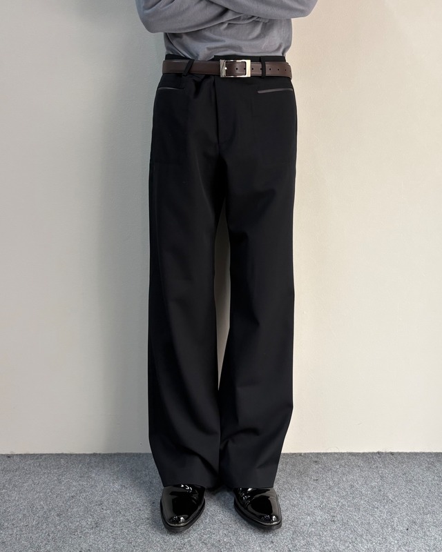 【jean paul gaultier homme】no-pleat wide straight trousers