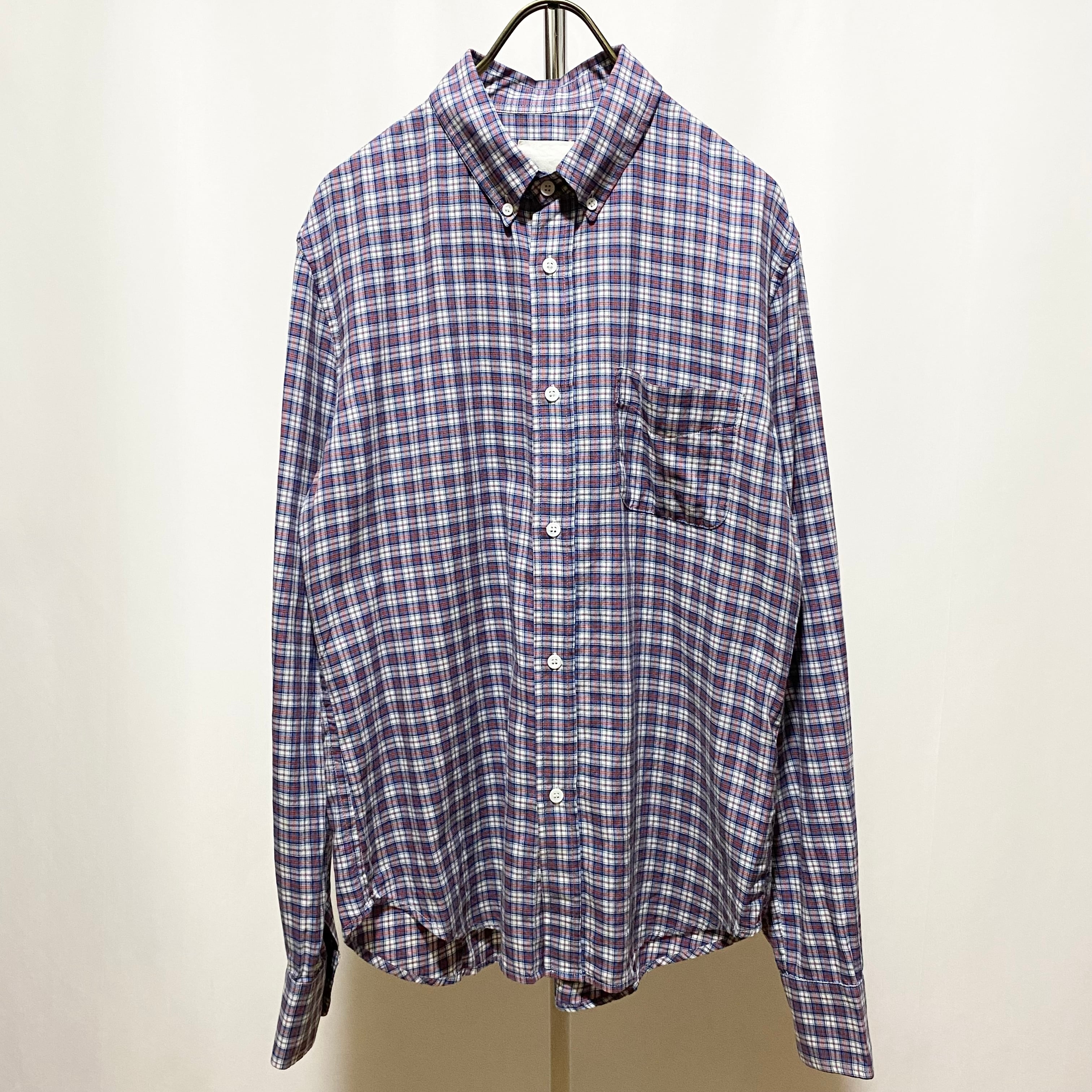 Band of Outsiders CHK B.D Shirt Blue Made in USA | IDLS Online