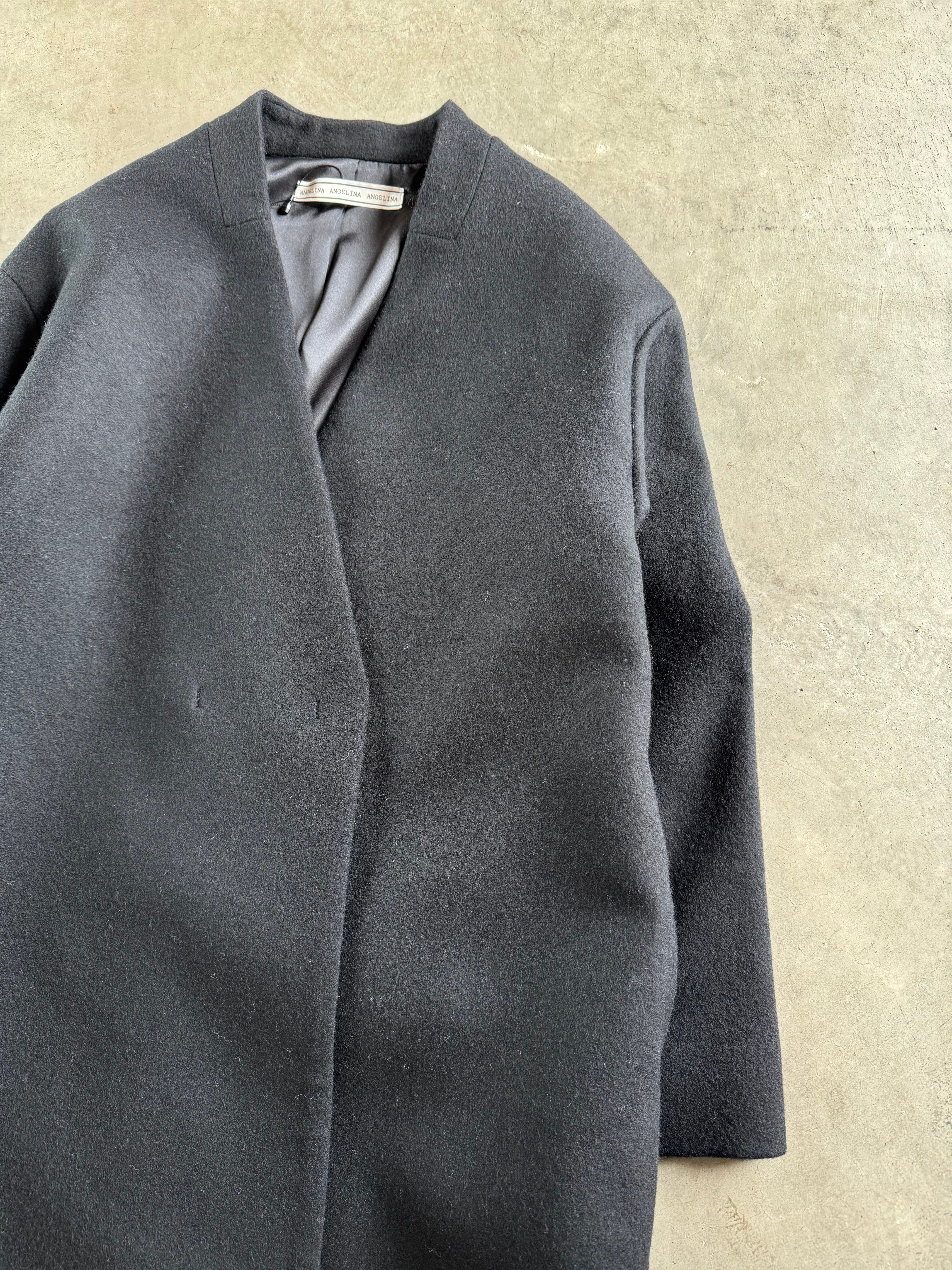 ⭐︎新品未使用⭐︎　アンジェリーナ ステンカラーコート　ロングコート　チャコール ap retro ステンカラーコート コート ステンカラースタンド