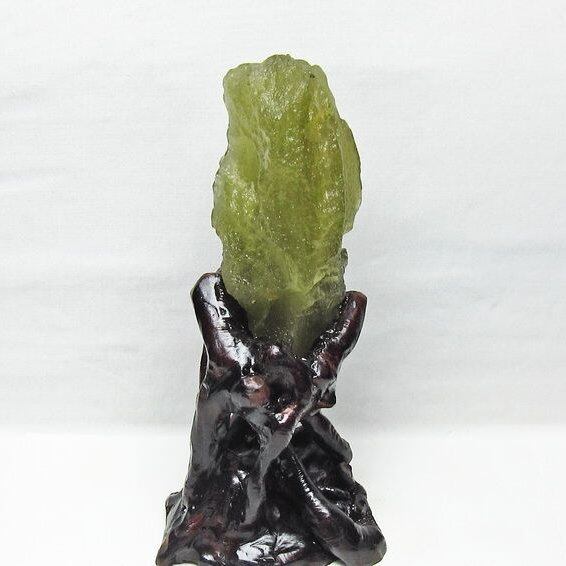 リビアングラス 原石 台座付属 一点物 199-965