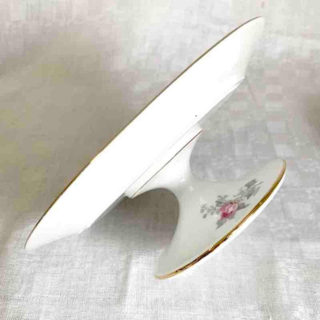 コンポティエ　リモージュ 花柄　脚付きコンポート　Limoges 12twcv7