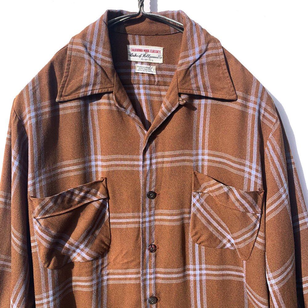 Vintage Open Collar Rayon Shirts [1960s-] [Duck of Hollywood Co