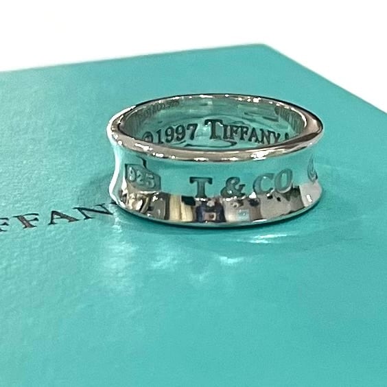 TIFFANY&CO】T2005 ナローデザインシルバーリング 8号／ヴィンテージ