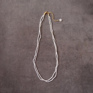 【K14gf】Seed Pearl Necklace/シードパール 2連ネックレス