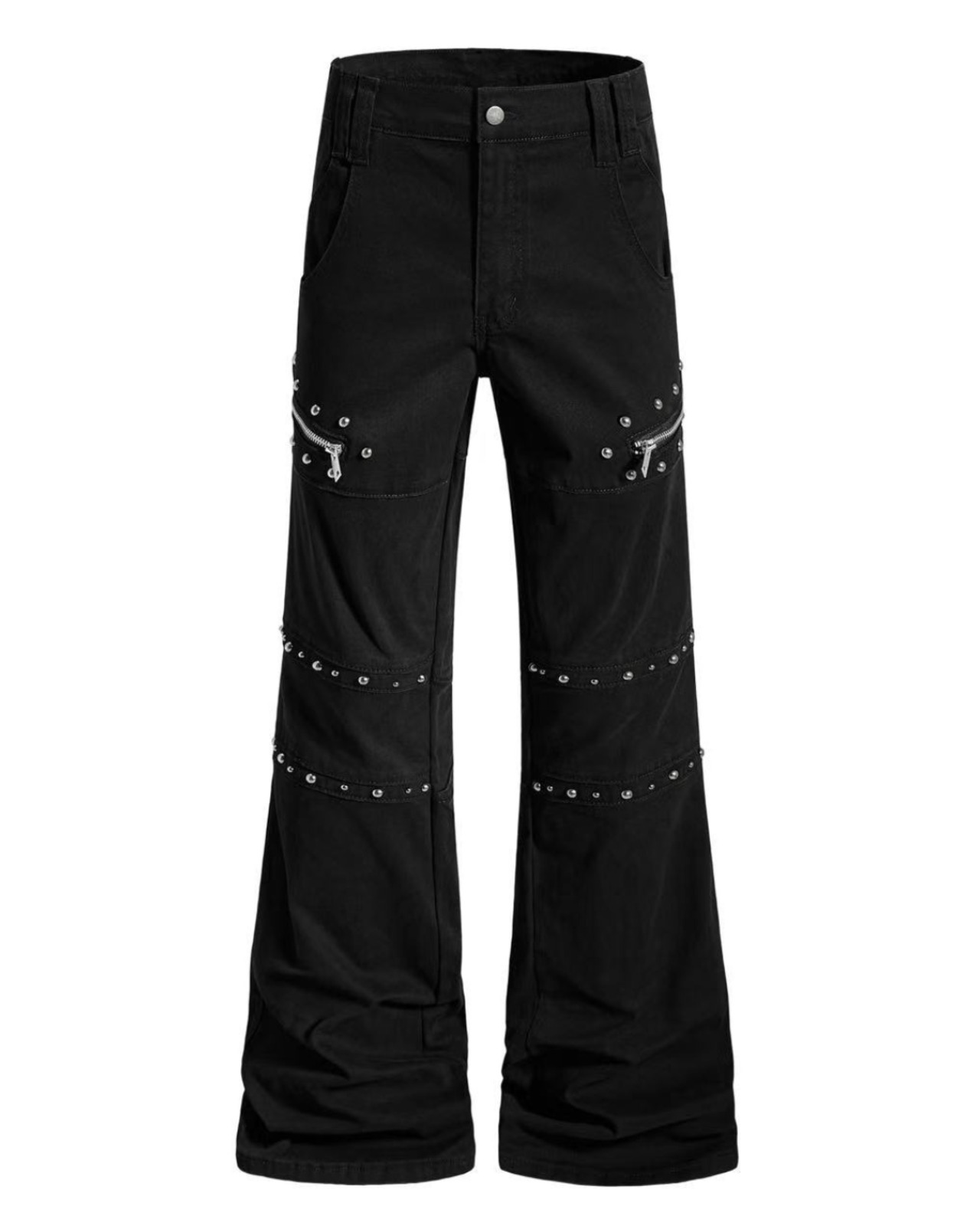 【数量限定】スタッズジップフレアデニム(OR-H6610)