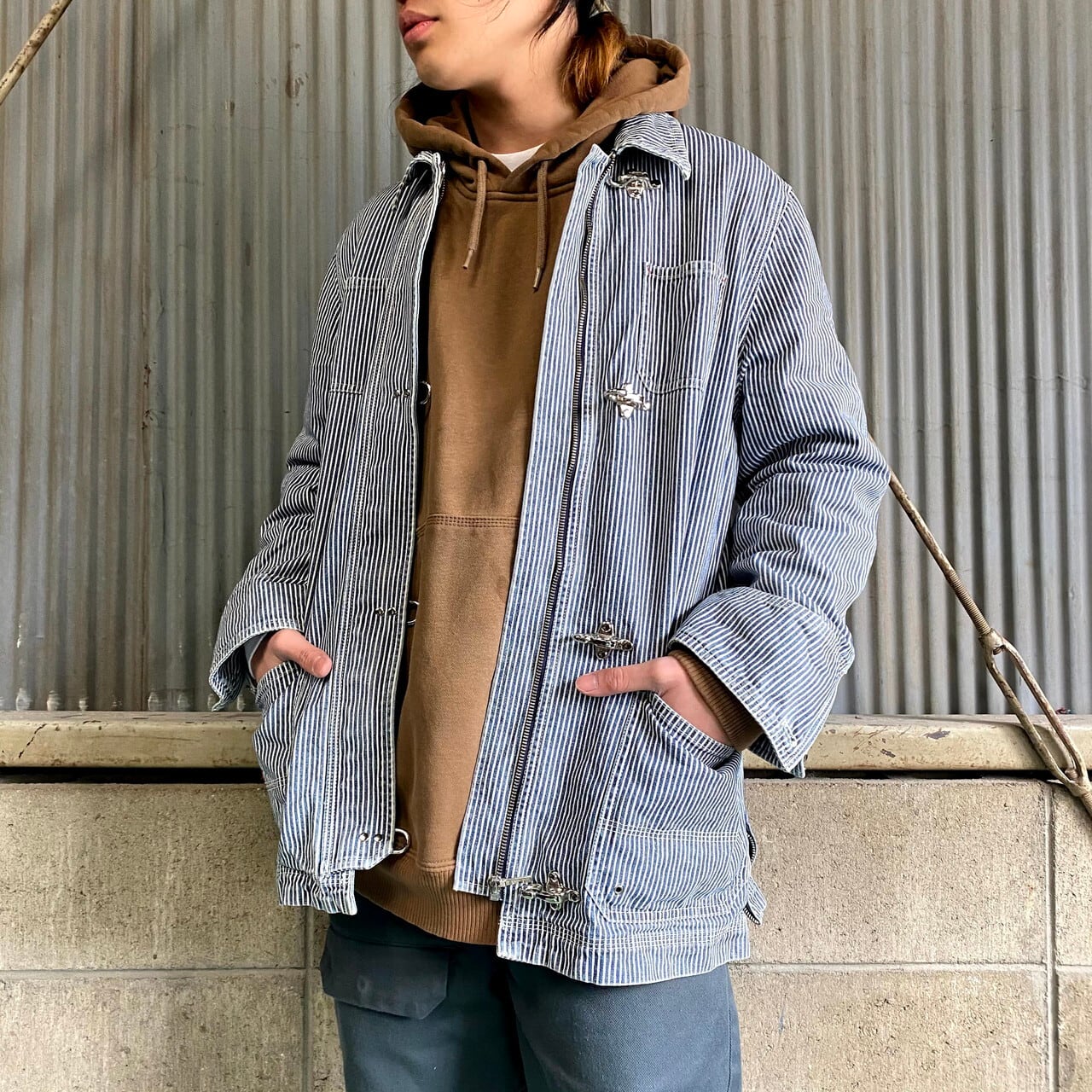 LAUREN JEANS COMPANY ラルフローレン ヒッコリーストライプ デニム 