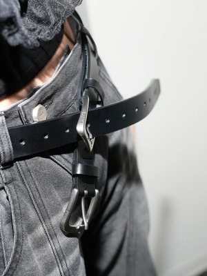 【予約販売】POOLDE プールデ / レザーベルト / Double Take Belt Narrow