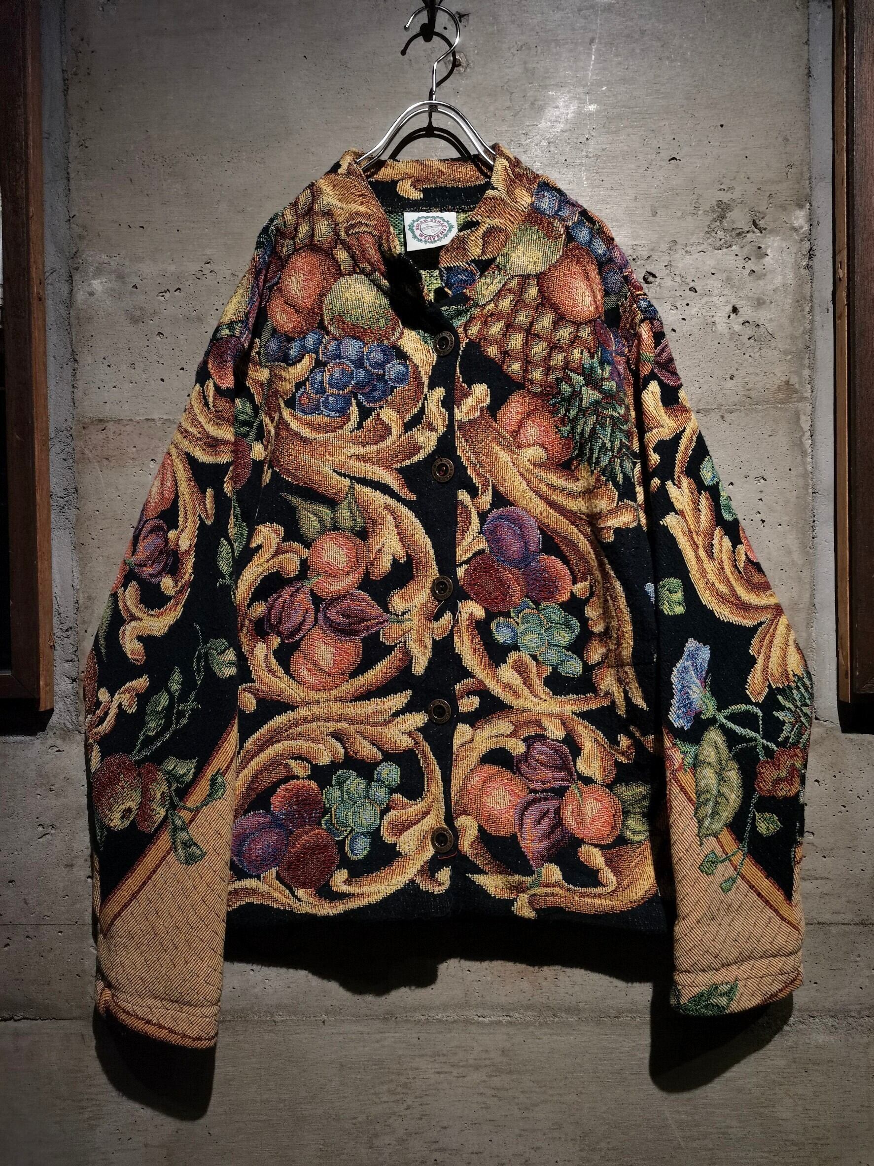 Caka】Beautiful European Pattern Vintage Loose Goblin Jacket 