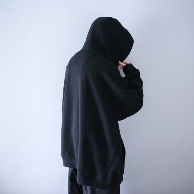 "刺繍" CAT front design XXXL over silhouette sweat parka