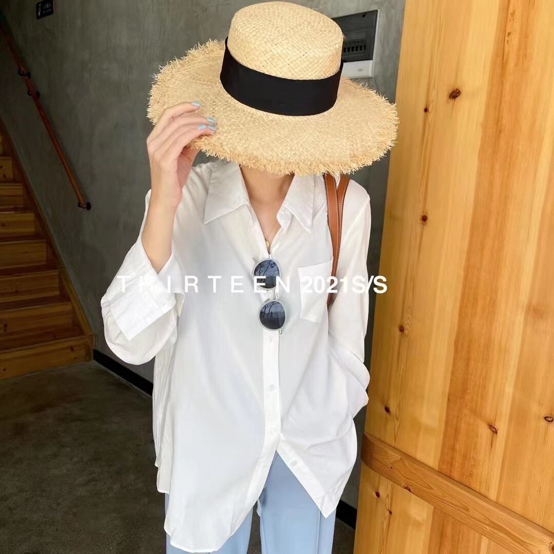 オーバーサイズ　シンプルシャツ　AJ2205-623