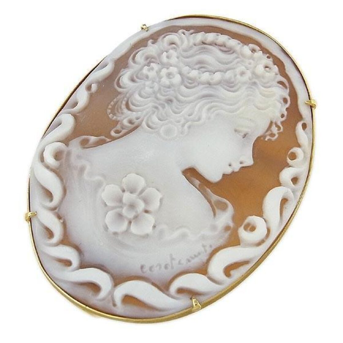 diluca/ディルーカ社製】カメオ ブローチ・ペンダントトップ (2way) え  