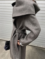 【25aw】Hand-made Muffler Wool Coat_3colors