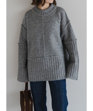 編地切替えニット【t-10235】.