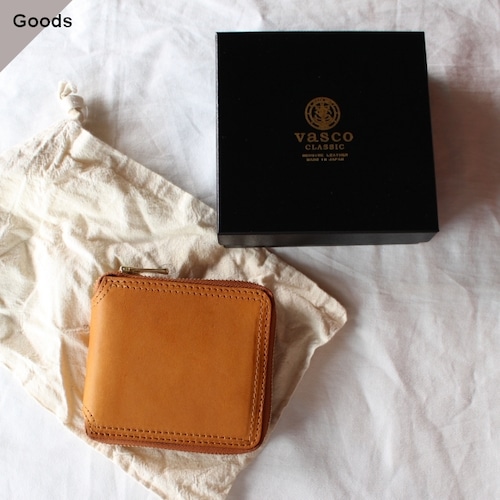 vasco オイルドレザーショートウォレット LEATHER VOYAGE ROUND ZIP SHORT WALLET　VSC-700Z タン（MEAL）