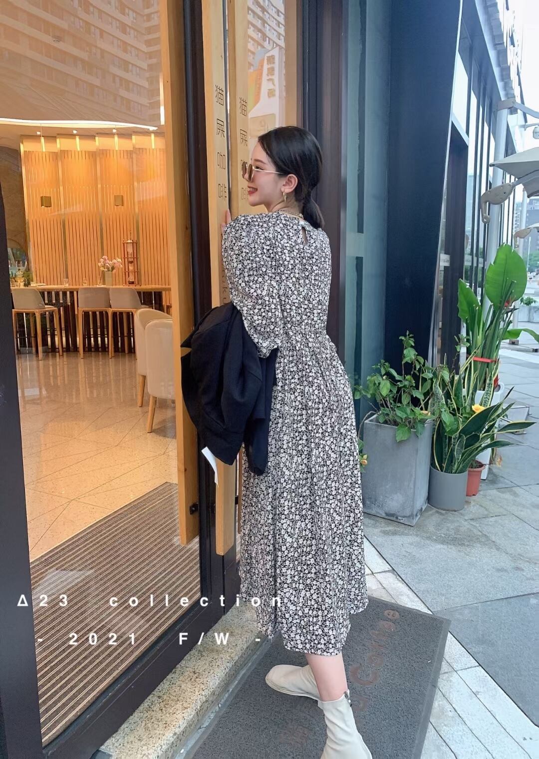 小花柄ワンピース　AJ33172-4022