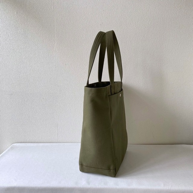 【全9色】「軽いボックストート」たて型通勤／倉敷帆布 8号帆布【受注制作】