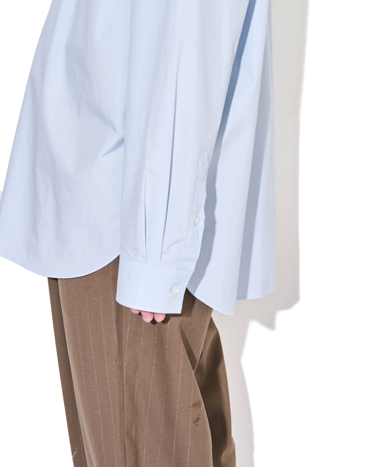 ssstein "SUVIN COTTON OVERSIZED REGULAR COLLAR SHIRT〔YELLOW〕"