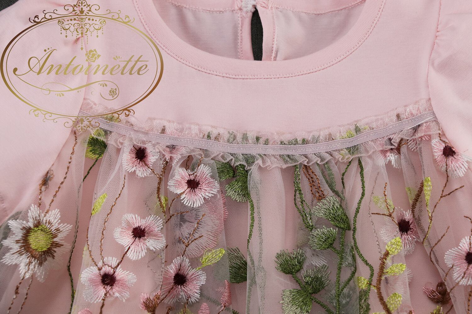 ベビー服 赤ちゃん 服 ベビー 女の子 新生児 新生児 刺繍 花柄 おでかけ 夏服 Antoinette