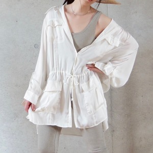 Oversized see‐through  jacket