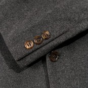 高級 ピュア カシミヤ100% Pure Cashmere テーラードジャケット ブレザー 96AB5(96-86-170) /TOYO KEORI/チャコールグレー/メンズ