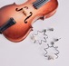 タングステンのチェロ弦のふるふるピアス C-002  Cello strings spring pierces with pearl (Tungsten)