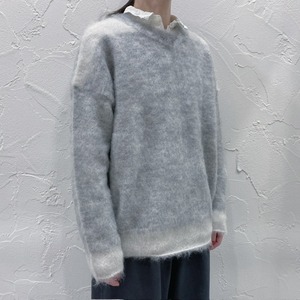 pas de calais kid mohair brushed V-neck pullover