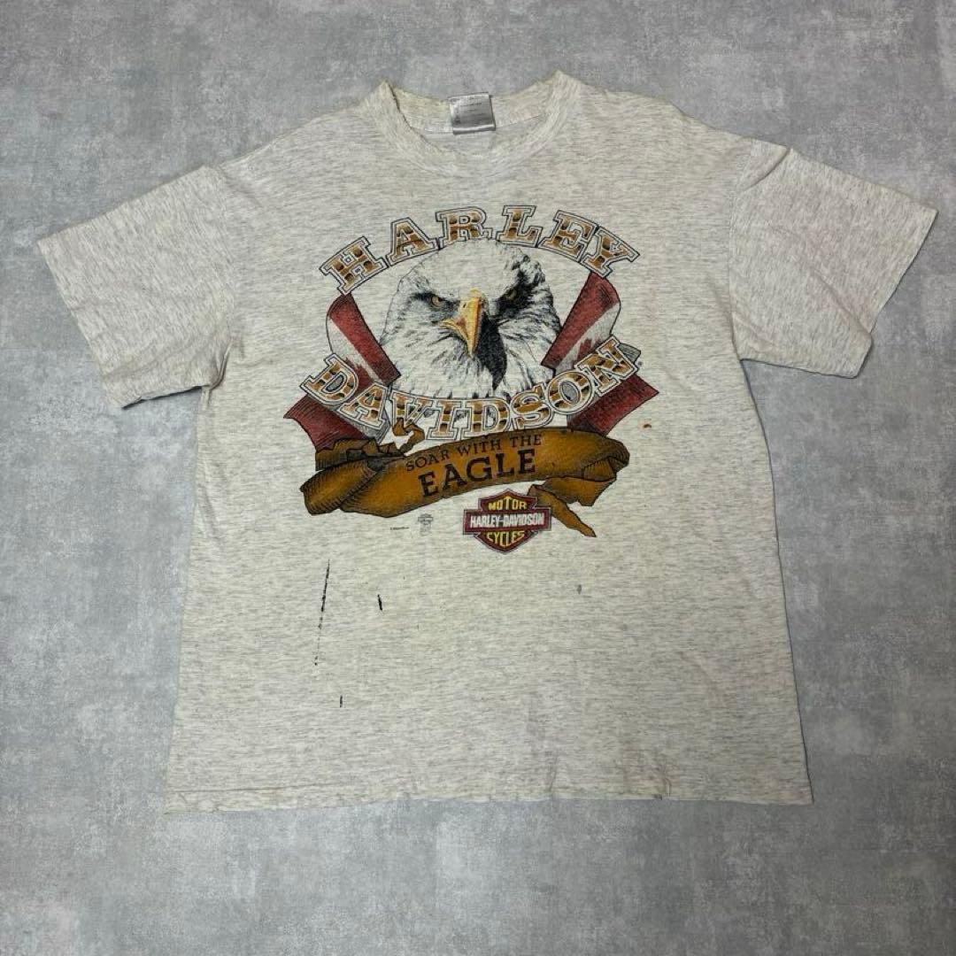 Harley-Davidson 90s USA製イーグルフレイムTシャツ 90s USA製 Harley-Davidson Tシャツ イーグル | CHASE