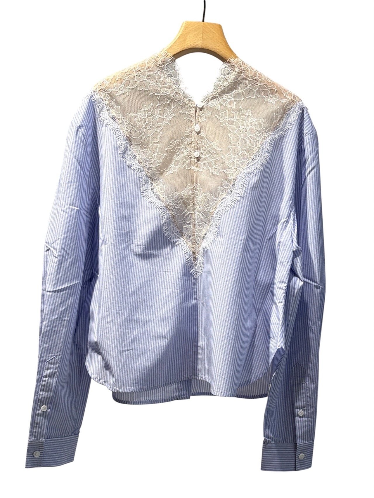 【26AW】push BUTTON プッシュボタン / シャツ / STRIPE LACE-NECK  SHIRT - 2