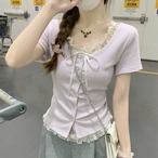 French Ribbon Detail Top