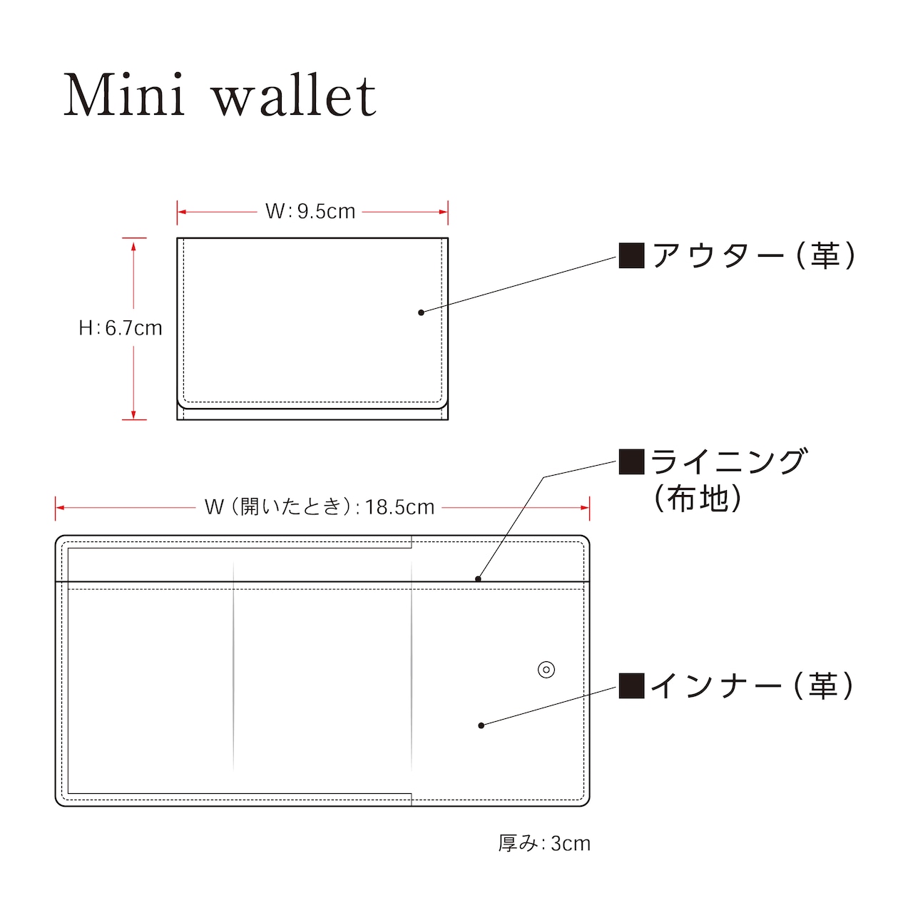Mini wallet ベージュ×ローズエクストリーム・画像7