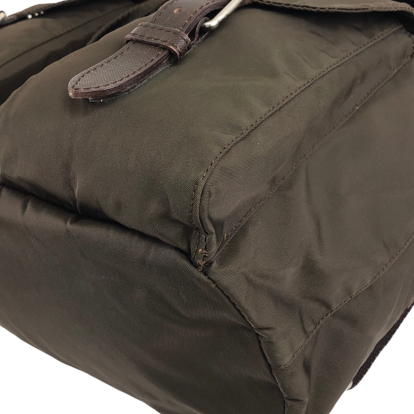 PRADA プラダ バックパック ブラウン トライアングルロゴ ナイロン