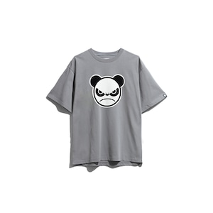 送料無料 【HIPANDA ハイパンダ】 男女兼用  フロッキー プリント Tシャツ  UNISEX ANGRY PANDA SHORT SLEEVED T-SHIRT / WHITE・ BLACK・GRAY